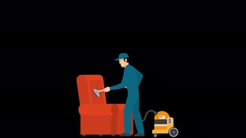 The Boy Is Dry Cleaning The Sofa Alpha Channel 4K