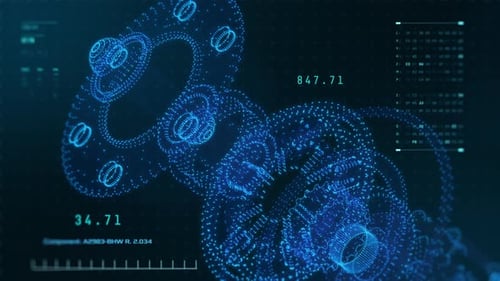 futuristic cad interface