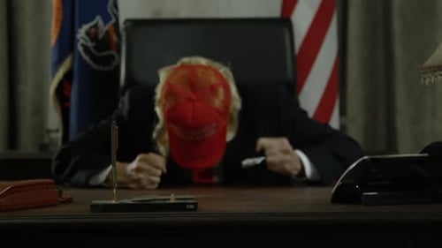 Trump having a temper tantrum in the oval office - president business HD
