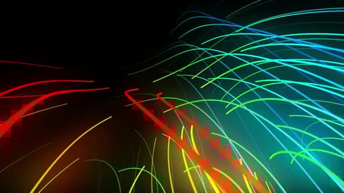 Dynamic Colorful Wavy Abstract Lines Background Animation
