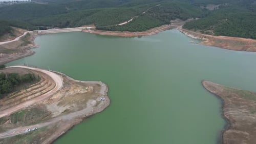Aerial Dam Lake