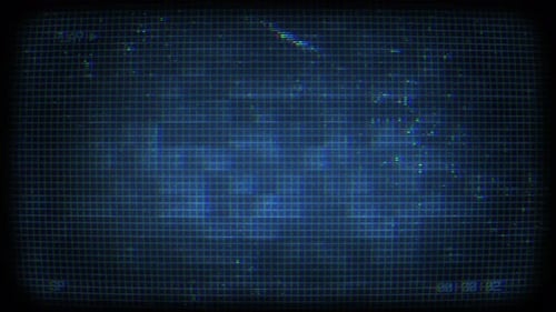 Digital Glitch Grid Background with Abstract Interference Effect