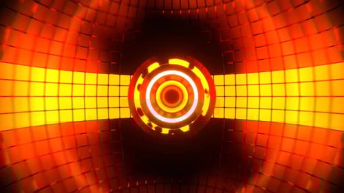 Red And Orange Neon Energy Center Background Vj Loop I 4K