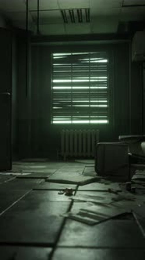 Dark Room With Window and Radiator