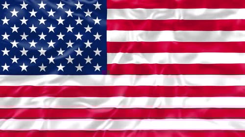 Fluid Waving American Flag Seamless Loop Background