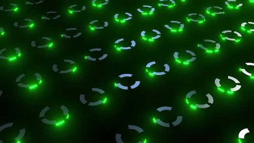 Glowing abstract circular pattern on dark background