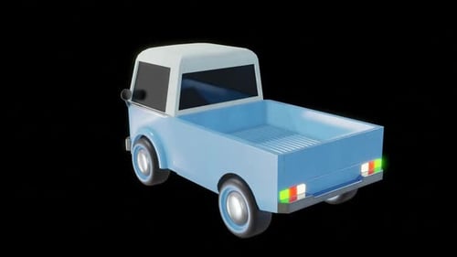 Pick Up 3d Rear View Animation