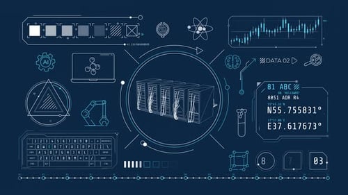 Infographies animées sur le thème du stockage des données scientifiques