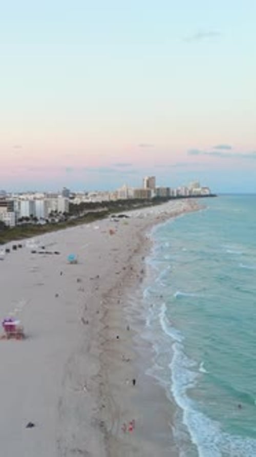 Breathtaking Aerial View Capturing the Beauty of Miami Beach Located in Florida