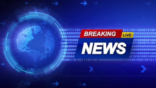 Breaking News Template intro for TV broadcast news show program