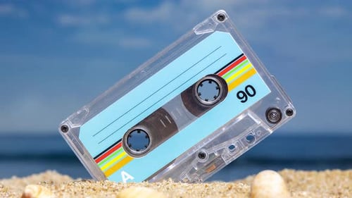 Cassette Tape on Beach
