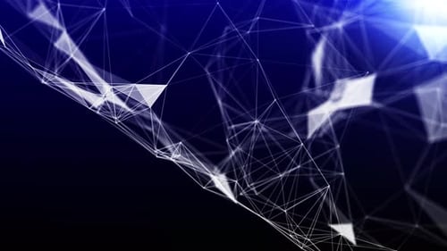 Digital Blue Background With Dots And Lines