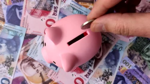 A piggy bank as a concept for storing, accumulating, and saving financial resources. A piggy bank
