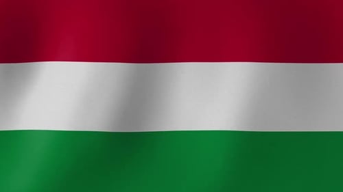 Waving Flag of Hungary Realistic Fabric Loop