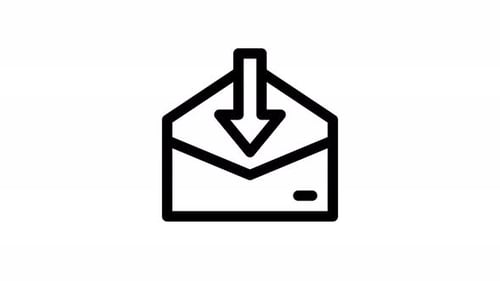 Incoming Message Flat Design Icon Animation