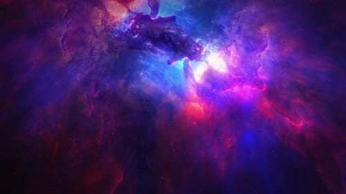 Vibrant Abstract Nebula Space Background Loop