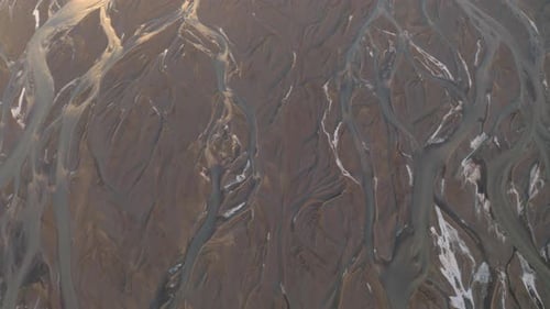 Aerial View of Braided River System