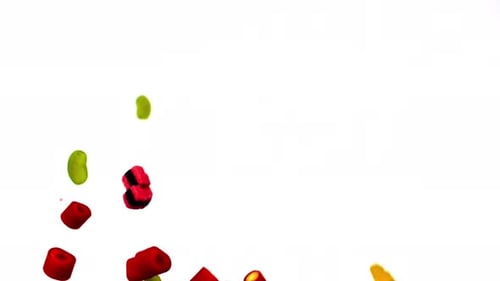 Assorted Candy Pieces Sweetly Falling