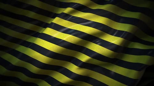 Waving Yellow and Black Abstract Striped Background Loop