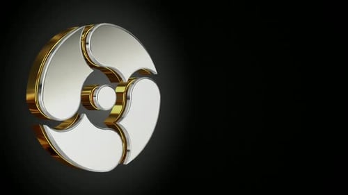 3D Metallic Gold Silver Abstract Logo Reveal Animation