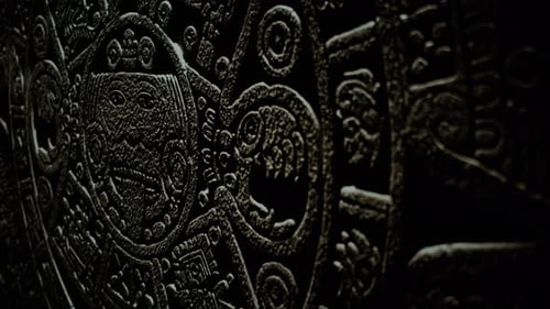 Close Up of Intricate Carved Stone Decoration