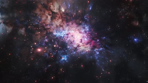 Fond spatial fantastique avec nébuleuse dans l'espace lointain