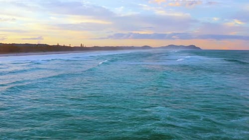 Ocean Waves Crashing On Beach