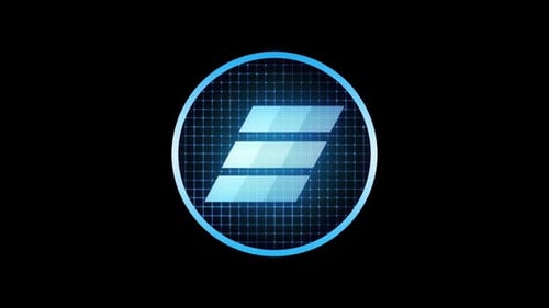 Futuristic Digital Grid Logo Reveal Animation