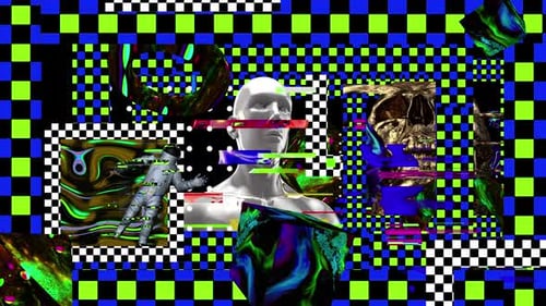 Glitch Psecedelic Hintergrund
