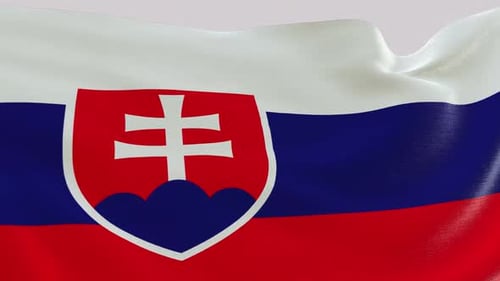 Slovakia Flag Waving Seamless Loop