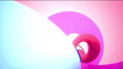 Dynamic Abstract Tunnel Fly Through with Smooth Fluid Shapes