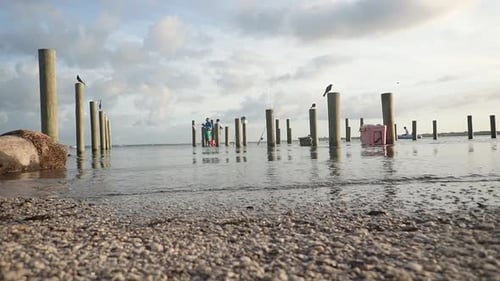 Flooded Dock, Florida, in Slow Motion
