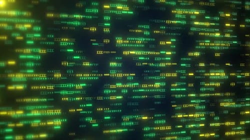Abstract DNA Data Stream: Futuristic Science Background Animation