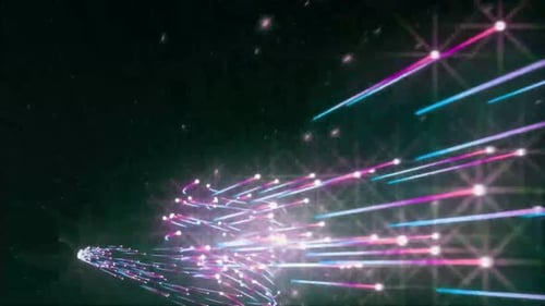 Vibrant Futuristic Abstract Light Streaks Background Animation