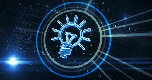 Idea bulb light creativity symbol 3d digital concept