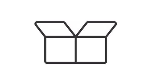 Animated Line Art Box Icon Opening and Closing