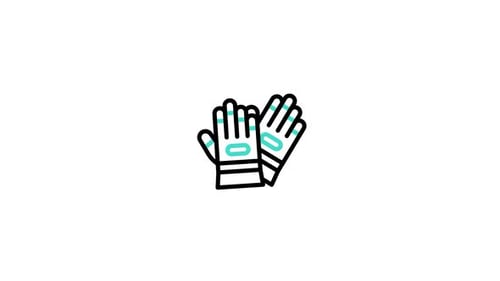 Animated Minimalist Sports Gloves Icon