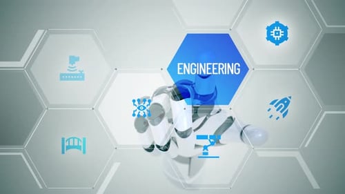 Technische Touchscreen-Animation