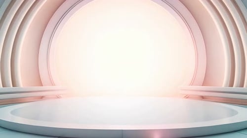 Modern 3D Circular Stage Virtual Background