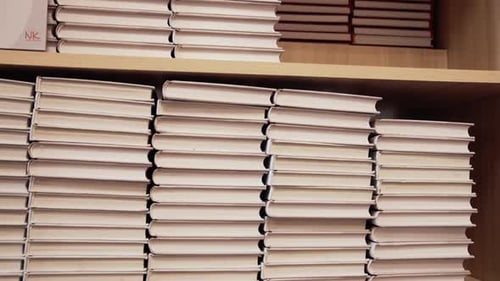 Background of library book shelf. Bookshelf in library with a lot of books