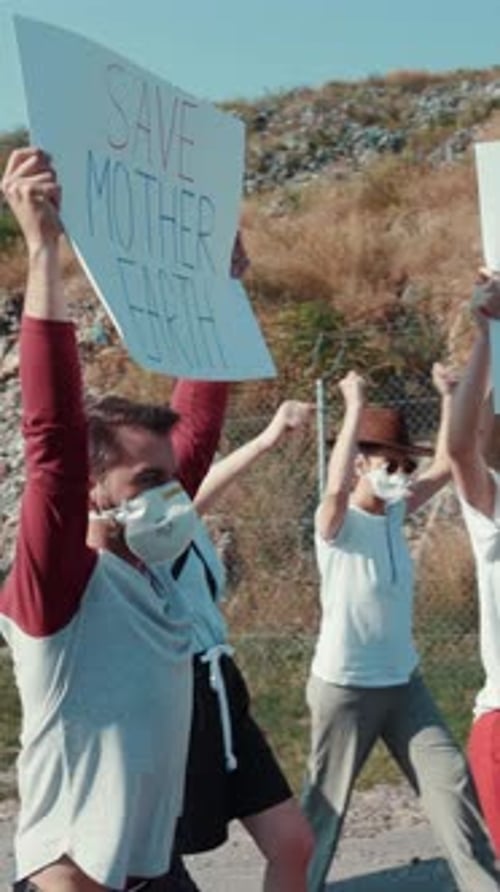 People Protesting for the Environment in the City