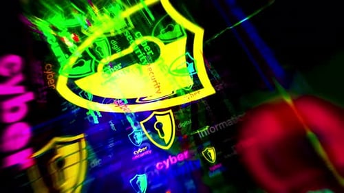 Nahtlose Schleife des Cybersicherheitssymbols