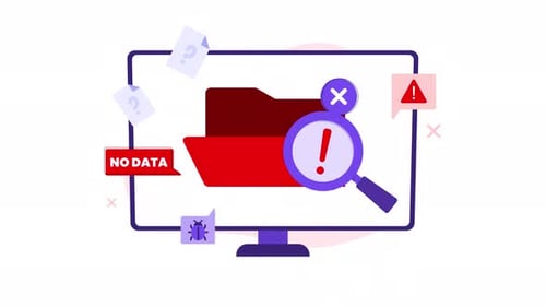 Kein Datenanimationsordner und Fehlerwarnungen, die auf einen Systemausfall hinweisen.