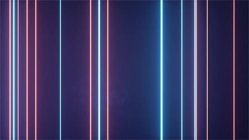 Game Time Collection: animación de bucle de transición de líneas verticales de luz sobre un fondo azul con