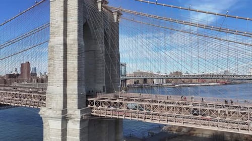 Brooklyn Bridge At Manhattan In New York United States.