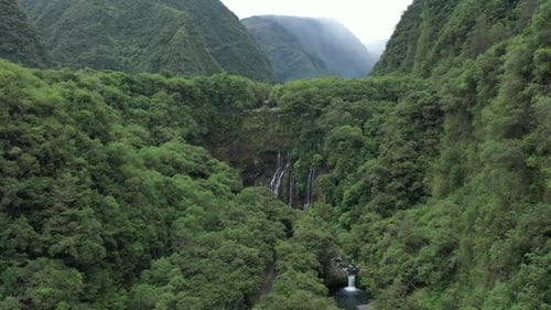 Langevin Waterfalls in Reunion Island
