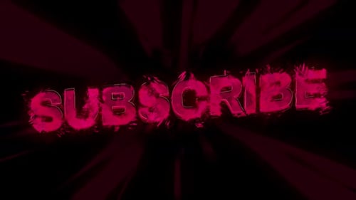 Subscribe Distorted Title With Shaking Line Background