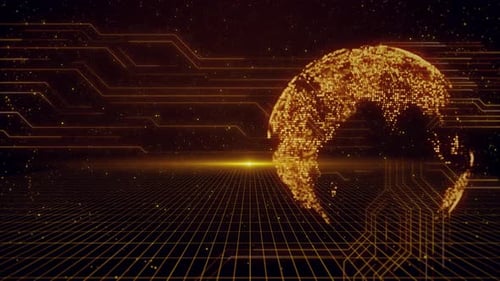 Global Encrypted Cybersecurity Network Data Cyber Security Cloud Computing IOT AI Technology