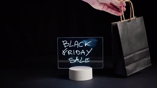 Black Friday Sale with Shopping Bags