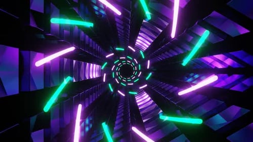 Purple And Turquoise Bright Triangular With Spiral Background Vj Loop In HD